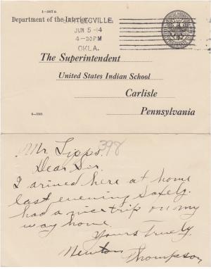 Newton Thompson Student File Newton Thompson Student File