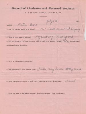 Peter Bero Student File Peter Bero Student File