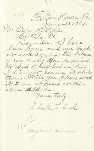 Chester Cook Student File