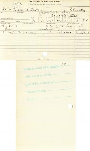 Cicero Crittenden Student File Cicero Crittenden Student File