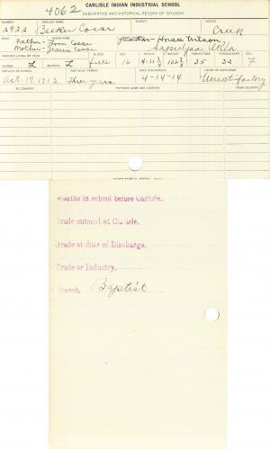 Beeker Cosar Student File Beeker Cosar Student File