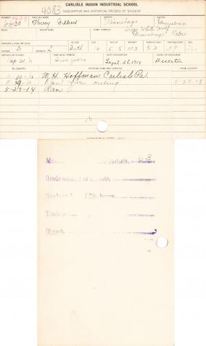 Harold Gilbert Student File
