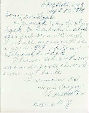Hazel M. Cooper Student File Hazel M. Cooper Student File