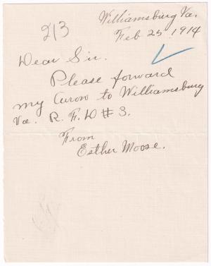 Esther Moose Student File Esther Moose Student File