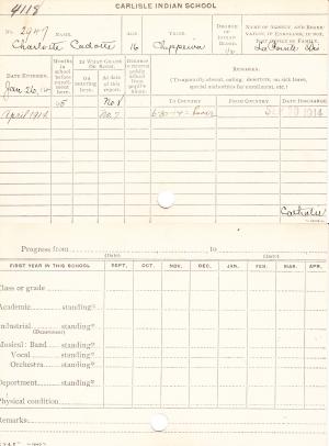 Charlotte Cadotte Student File Charlotte Cadotte Student File
