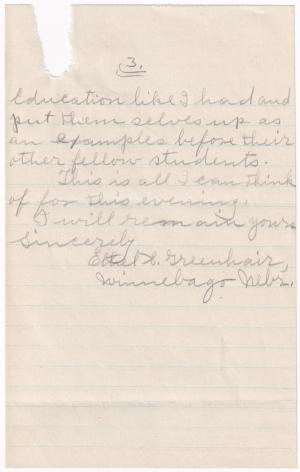 Ethel Greenhair Student File Ethel Greenhair Student File