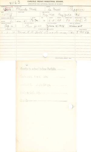 Blanche Hall Student File Blanche Hall Student File