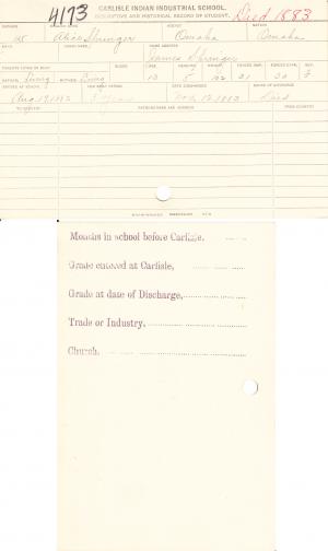 Alice Springer Student File Alice Springer Student File