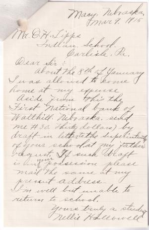 Nellie Hallowell Student File Nellie Hallowell Student File