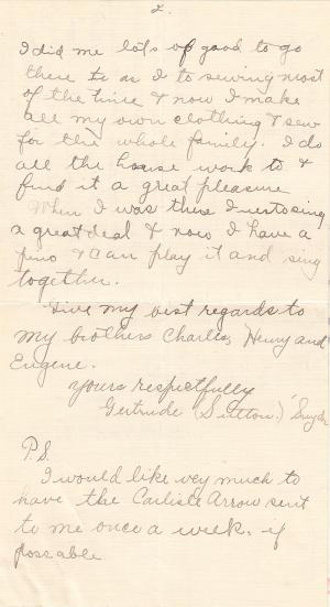 Gertrude Sutton Student File