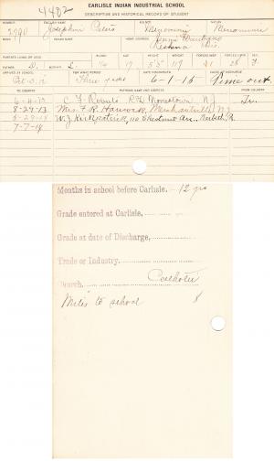 Josephine Peters Student File Josephine Peters Student File