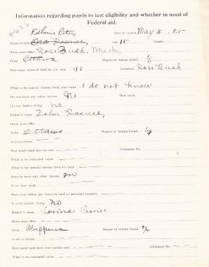 Katherine Peters Student File