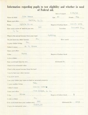 John Means Student File