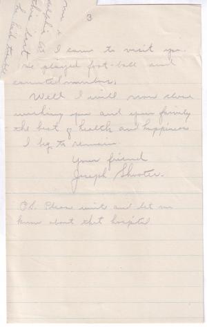 Joseph Shooter Student File Joseph Shooter Student File