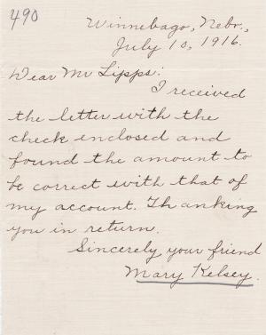 Mary Kelsey Student File