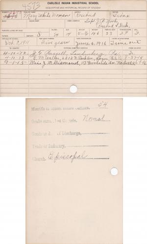 Mary White Woman Student File