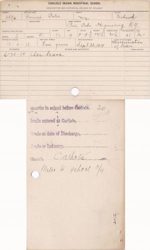 Francis Oaks Student File