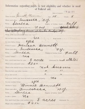 Clarence Bennett Student File Clarence Bennett Student File