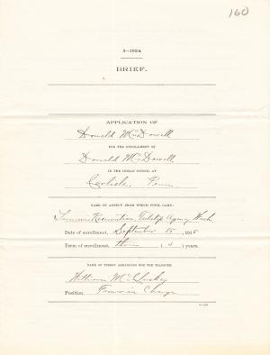 Donald McDowell Student File