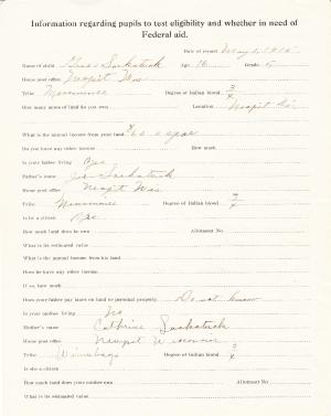 Gus Sackatuck Student File