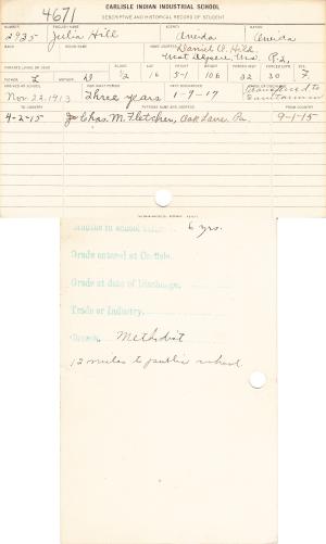Julia Hill Student File Julia Hill Student File