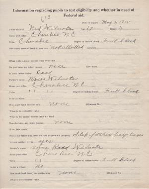 Ned Wilnotah Student File Ned Wilnotah Student File