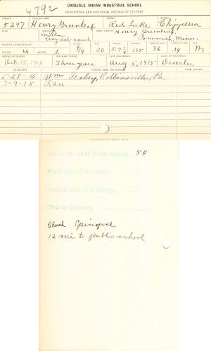 Henry Greenleaf Student File Henry Greenleaf Student File