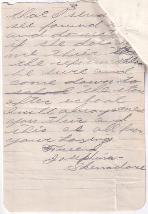 Josephine Skenandore Student File Josephine Skenandore Student File