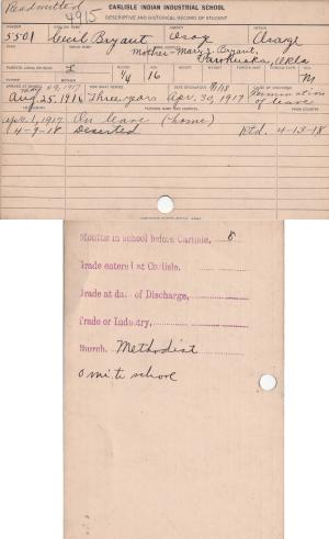 Cecil Bryant Student File Cecil Bryant Student File