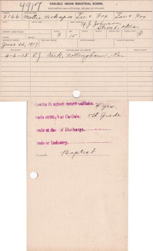 Mollie Kickapoo Student File Mollie Kickapoo Student File