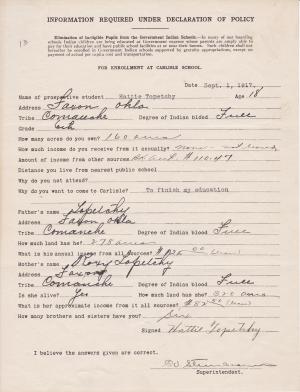 Hattie Topetchy Student File Hattie Topetchy Student File