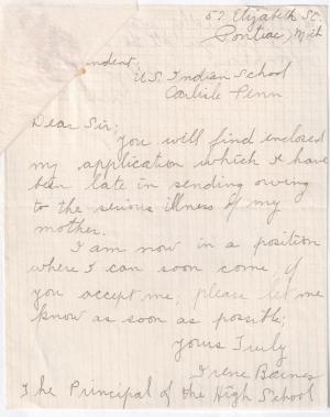 Irene Barnes Student File