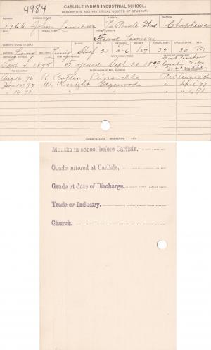 John Limeaux Student File John Limeaux Student File