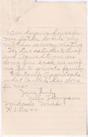 Nellie Thompson Student File