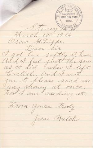 Jesse Welch Student File