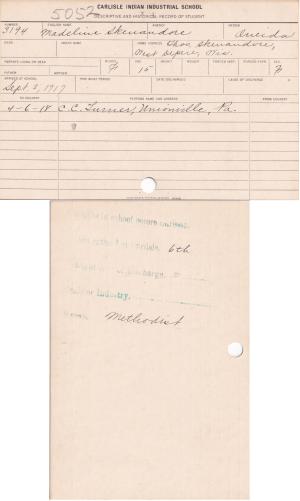 Madeline Skenandore Student File Madeline Skenandore Student File