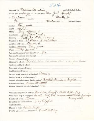 Mary Frances Cornelius Student File Mary Frances Cornelius Student File