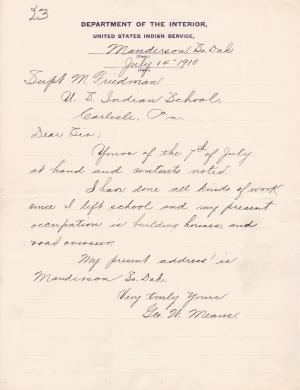 George Means Student File George Means Student File