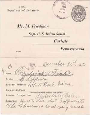 Fred Peake Student File