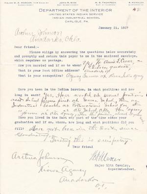 Arthur Johnson Student File Arthur Johnson Student File