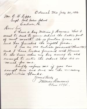 William A. Denomie Student File William A. Denomie Student File