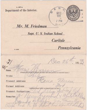 Henry Warren Student File