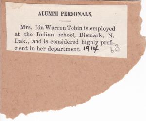 Ida May Warren Student File