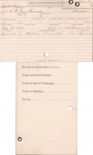 W. Leroy Kennedy Student File W. Leroy Kennedy Student File