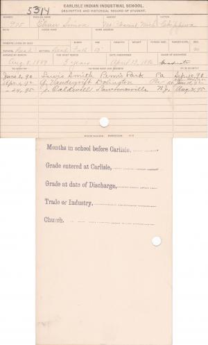Elmer Simon Student File Elmer Simon Student File