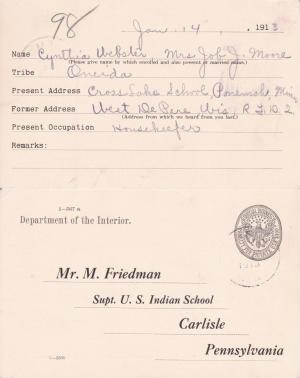 Cynthia Webster Student File Cynthia Webster Student File