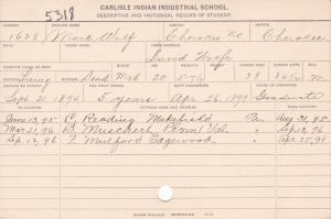 Mark Wolfe Student File Mark Wolfe Student File