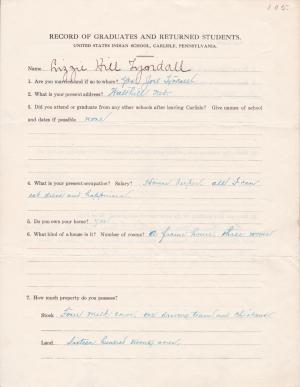 Lizzie Hill Student File