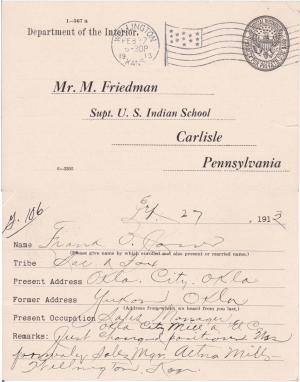Frank Jones Student File