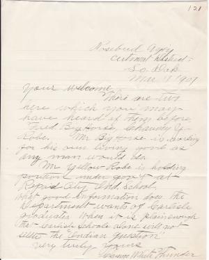 Clarence White Thunder (Big Feather) Student File